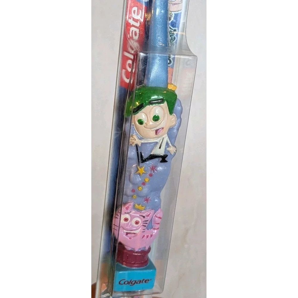 NOS Nickelodeon Toothbrush Fairly Odd Parents Soft Colgate Kids 2004 Sealed Y2K